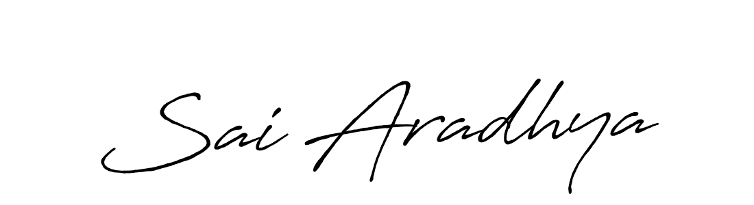 Make a beautiful signature design for name Sai Aradhya. With this signature (Antro_Vectra_Bolder) style, you can create a handwritten signature for free. Sai Aradhya signature style 7 images and pictures png