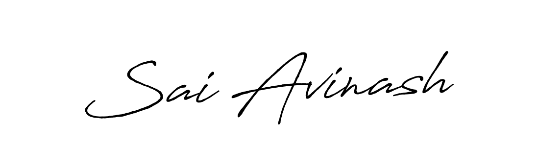 Design your own signature with our free online signature maker. With this signature software, you can create a handwritten (Antro_Vectra_Bolder) signature for name Sai Avinash. Sai Avinash signature style 7 images and pictures png