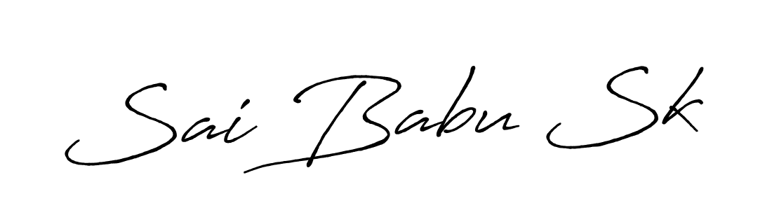 Design your own signature with our free online signature maker. With this signature software, you can create a handwritten (Antro_Vectra_Bolder) signature for name Sai Babu Sk. Sai Babu Sk signature style 7 images and pictures png