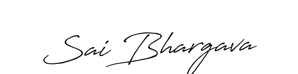 Use a signature maker to create a handwritten signature online. With this signature software, you can design (Antro_Vectra_Bolder) your own signature for name Sai Bhargava. Sai Bhargava signature style 7 images and pictures png