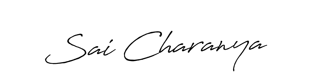 The best way (Antro_Vectra_Bolder) to make a short signature is to pick only two or three words in your name. The name Sai Charanya include a total of six letters. For converting this name. Sai Charanya signature style 7 images and pictures png