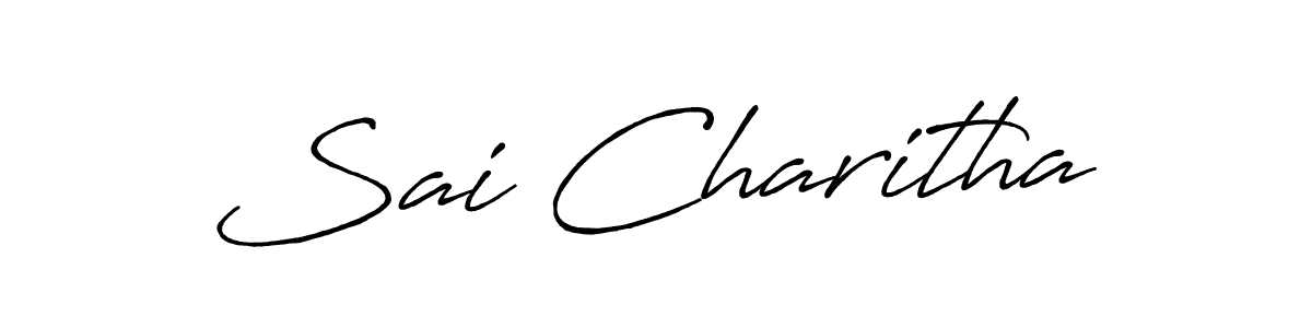 Make a beautiful signature design for name Sai Charitha. With this signature (Antro_Vectra_Bolder) style, you can create a handwritten signature for free. Sai Charitha signature style 7 images and pictures png