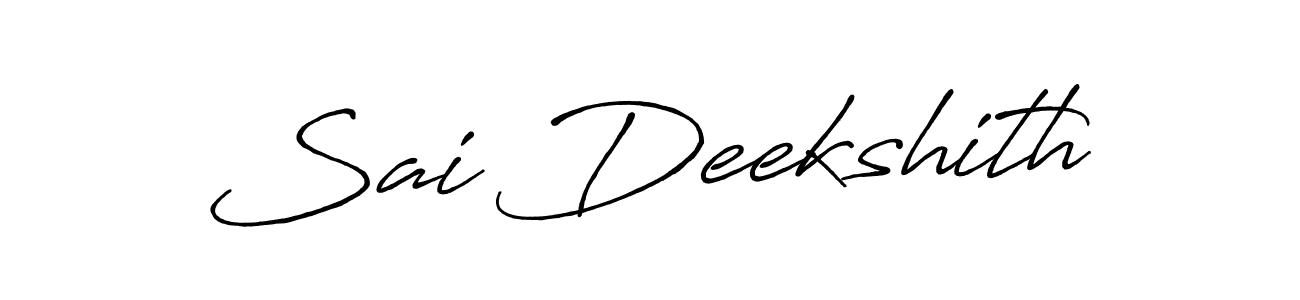 You should practise on your own different ways (Antro_Vectra_Bolder) to write your name (Sai Deekshith) in signature. don't let someone else do it for you. Sai Deekshith signature style 7 images and pictures png