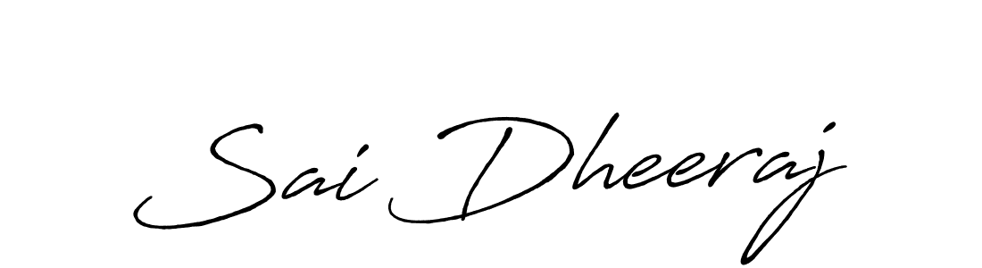 Make a beautiful signature design for name Sai Dheeraj. With this signature (Antro_Vectra_Bolder) style, you can create a handwritten signature for free. Sai Dheeraj signature style 7 images and pictures png