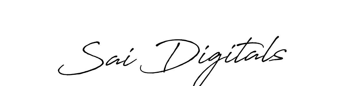 Make a beautiful signature design for name Sai Digitals. With this signature (Antro_Vectra_Bolder) style, you can create a handwritten signature for free. Sai Digitals signature style 7 images and pictures png