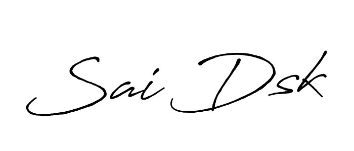 Also You can easily find your signature by using the search form. We will create Sai Dsk name handwritten signature images for you free of cost using Antro_Vectra_Bolder sign style. Sai Dsk signature style 7 images and pictures png