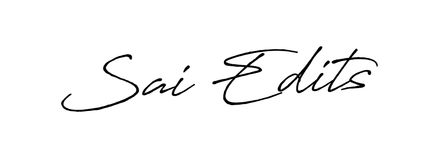 Make a beautiful signature design for name Sai Edits. With this signature (Antro_Vectra_Bolder) style, you can create a handwritten signature for free. Sai Edits signature style 7 images and pictures png