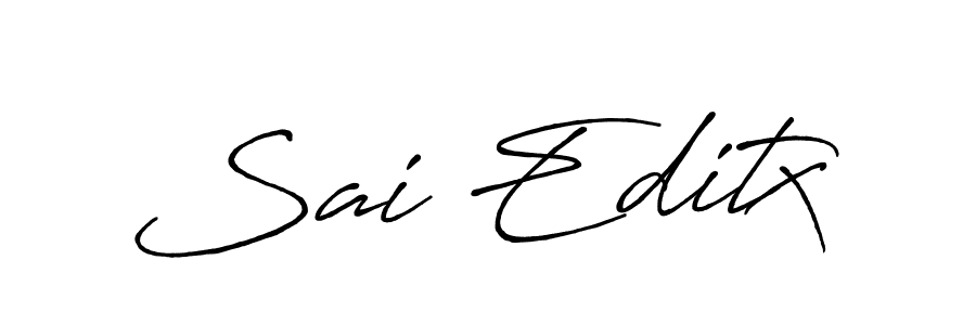 It looks lik you need a new signature style for name Sai Editx. Design unique handwritten (Antro_Vectra_Bolder) signature with our free signature maker in just a few clicks. Sai Editx signature style 7 images and pictures png