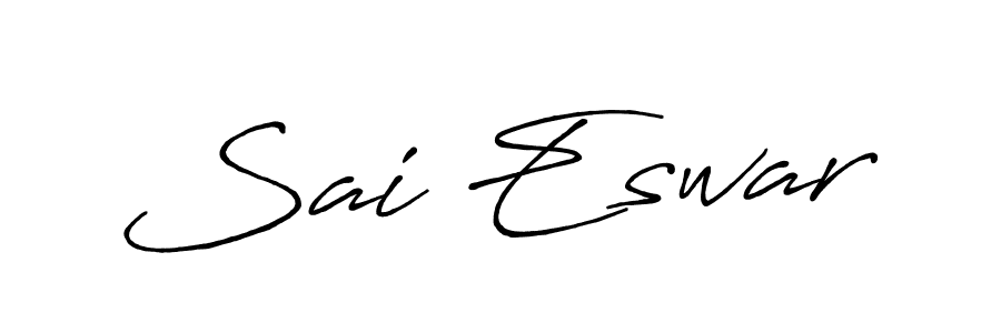 Make a beautiful signature design for name Sai Eswar. With this signature (Antro_Vectra_Bolder) style, you can create a handwritten signature for free. Sai Eswar signature style 7 images and pictures png
