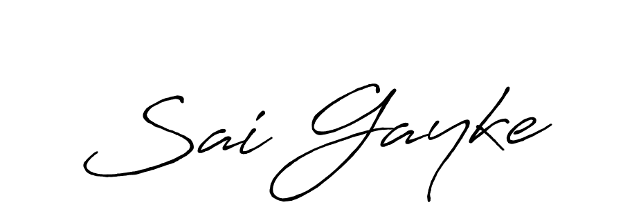 How to make Sai Gayke name signature. Use Antro_Vectra_Bolder style for creating short signs online. This is the latest handwritten sign. Sai Gayke signature style 7 images and pictures png