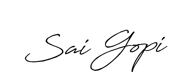 Also we have Sai Gopi name is the best signature style. Create professional handwritten signature collection using Antro_Vectra_Bolder autograph style. Sai Gopi signature style 7 images and pictures png