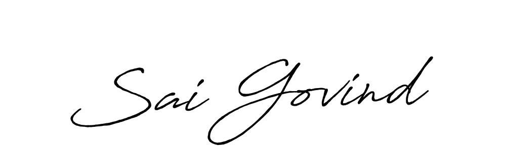 The best way (Antro_Vectra_Bolder) to make a short signature is to pick only two or three words in your name. The name Sai Govind include a total of six letters. For converting this name. Sai Govind signature style 7 images and pictures png