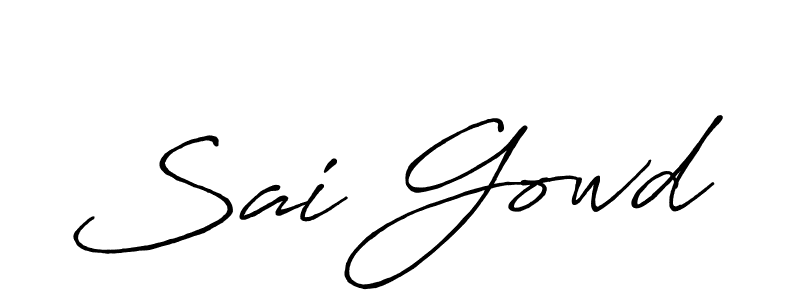 Similarly Antro_Vectra_Bolder is the best handwritten signature design. Signature creator online .You can use it as an online autograph creator for name Sai Gowd. Sai Gowd signature style 7 images and pictures png