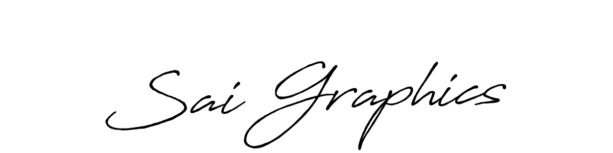 Also we have Sai Graphics name is the best signature style. Create professional handwritten signature collection using Antro_Vectra_Bolder autograph style. Sai Graphics signature style 7 images and pictures png