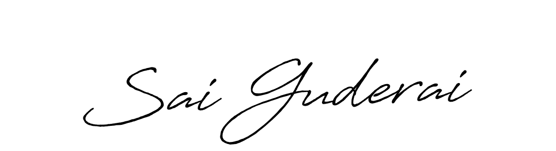 Use a signature maker to create a handwritten signature online. With this signature software, you can design (Antro_Vectra_Bolder) your own signature for name Sai Guderai. Sai Guderai signature style 7 images and pictures png