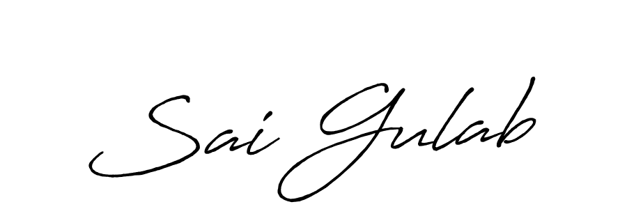 Create a beautiful signature design for name Sai Gulab. With this signature (Antro_Vectra_Bolder) fonts, you can make a handwritten signature for free. Sai Gulab signature style 7 images and pictures png
