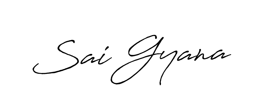 Make a beautiful signature design for name Sai Gyana. With this signature (Antro_Vectra_Bolder) style, you can create a handwritten signature for free. Sai Gyana signature style 7 images and pictures png