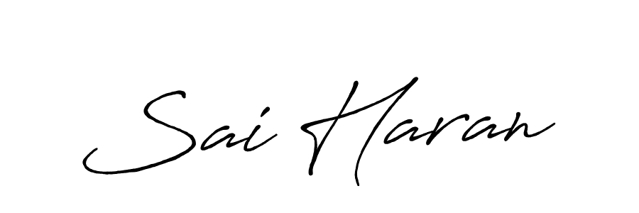 Make a beautiful signature design for name Sai Haran. With this signature (Antro_Vectra_Bolder) style, you can create a handwritten signature for free. Sai Haran signature style 7 images and pictures png