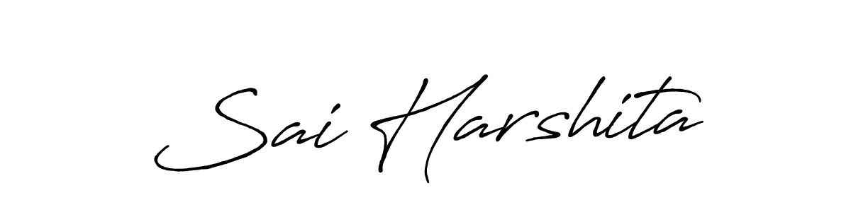 Design your own signature with our free online signature maker. With this signature software, you can create a handwritten (Antro_Vectra_Bolder) signature for name Sai Harshita. Sai Harshita signature style 7 images and pictures png