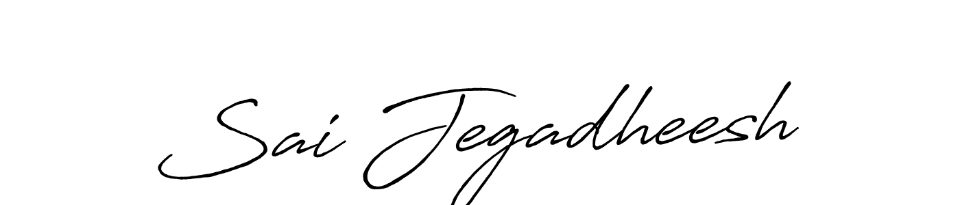 Create a beautiful signature design for name Sai Jegadheesh. With this signature (Antro_Vectra_Bolder) fonts, you can make a handwritten signature for free. Sai Jegadheesh signature style 7 images and pictures png