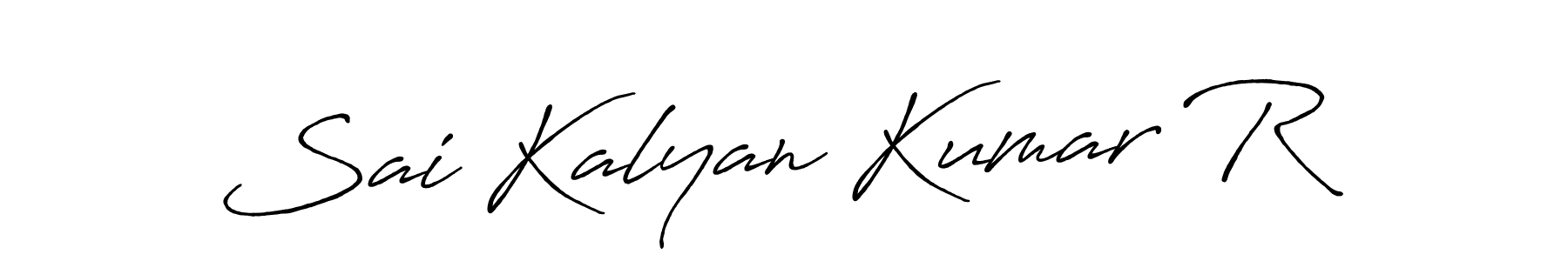 Create a beautiful signature design for name Sai Kalyan Kumar R. With this signature (Antro_Vectra_Bolder) fonts, you can make a handwritten signature for free. Sai Kalyan Kumar R signature style 7 images and pictures png