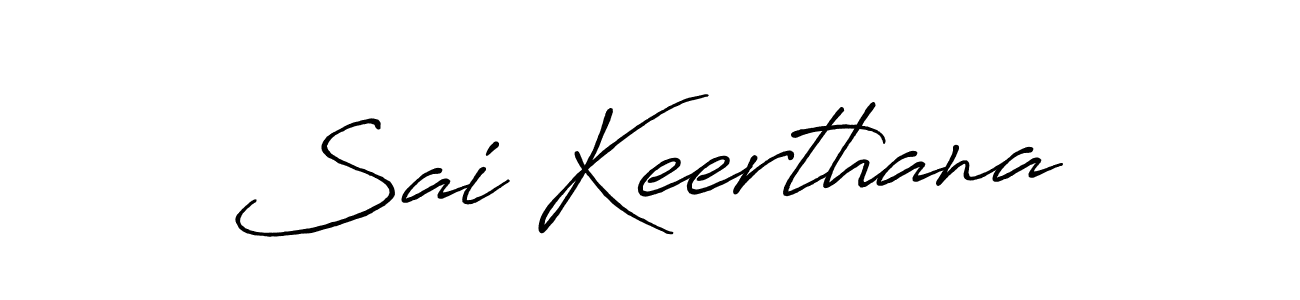 Use a signature maker to create a handwritten signature online. With this signature software, you can design (Antro_Vectra_Bolder) your own signature for name Sai Keerthana. Sai Keerthana signature style 7 images and pictures png