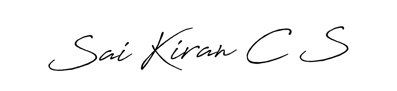 Make a beautiful signature design for name Sai Kiran C S. With this signature (Antro_Vectra_Bolder) style, you can create a handwritten signature for free. Sai Kiran C S signature style 7 images and pictures png