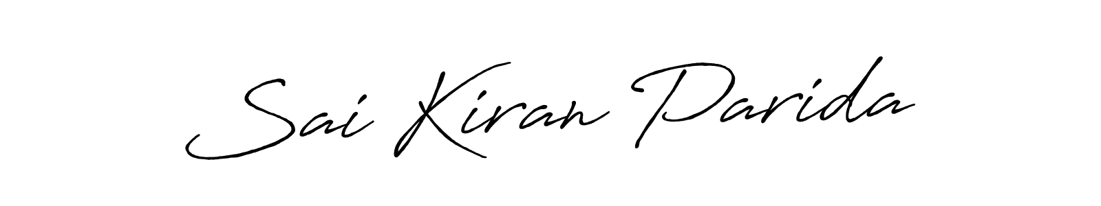 This is the best signature style for the Sai Kiran Parida name. Also you like these signature font (Antro_Vectra_Bolder). Mix name signature. Sai Kiran Parida signature style 7 images and pictures png