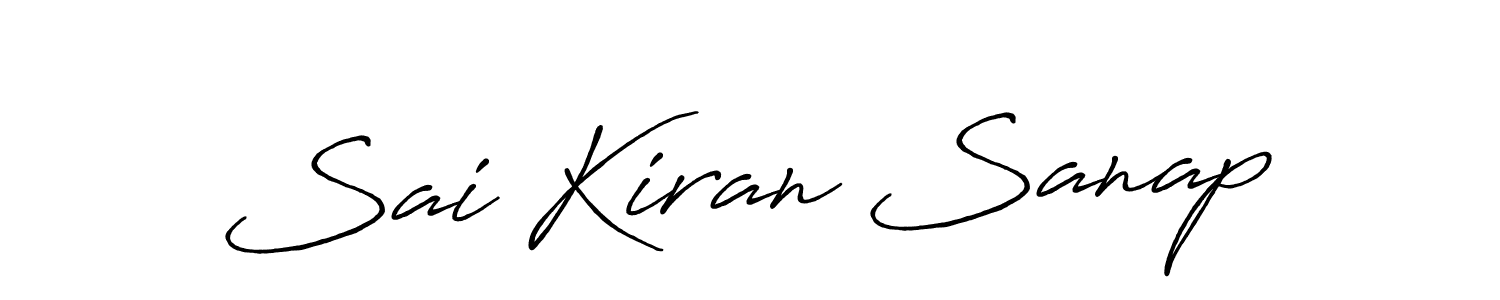 Design your own signature with our free online signature maker. With this signature software, you can create a handwritten (Antro_Vectra_Bolder) signature for name Sai Kiran Sanap. Sai Kiran Sanap signature style 7 images and pictures png