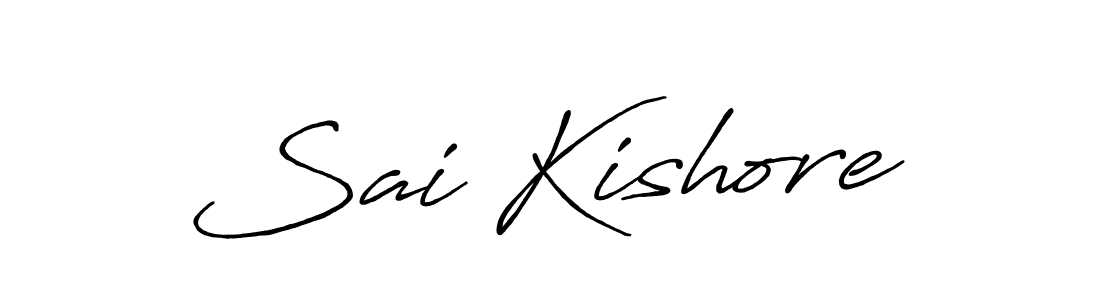 How to make Sai Kishore signature? Antro_Vectra_Bolder is a professional autograph style. Create handwritten signature for Sai Kishore name. Sai Kishore signature style 7 images and pictures png