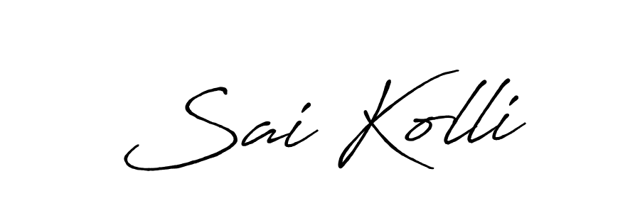 Create a beautiful signature design for name Sai Kolli. With this signature (Antro_Vectra_Bolder) fonts, you can make a handwritten signature for free. Sai Kolli signature style 7 images and pictures png