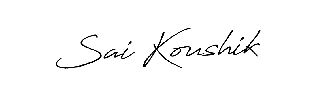 You can use this online signature creator to create a handwritten signature for the name Sai Koushik. This is the best online autograph maker. Sai Koushik signature style 7 images and pictures png