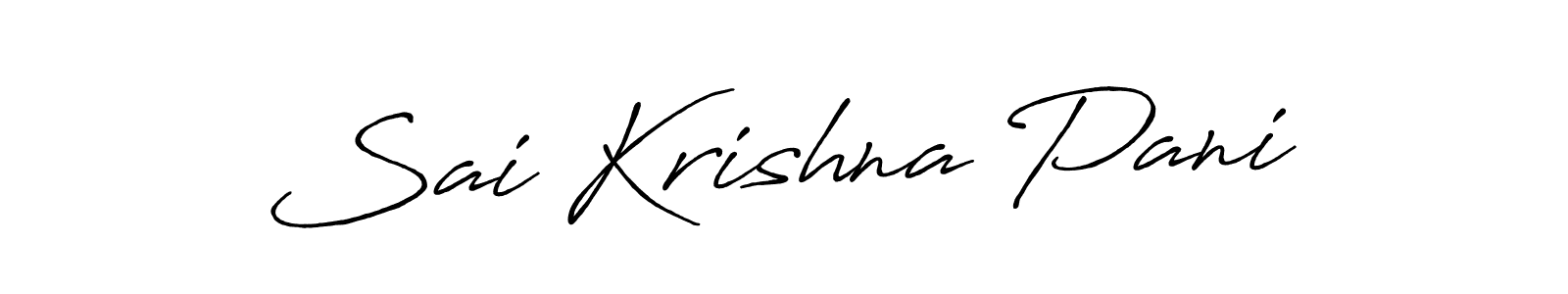 Make a beautiful signature design for name Sai Krishna Pani. With this signature (Antro_Vectra_Bolder) style, you can create a handwritten signature for free. Sai Krishna Pani signature style 7 images and pictures png