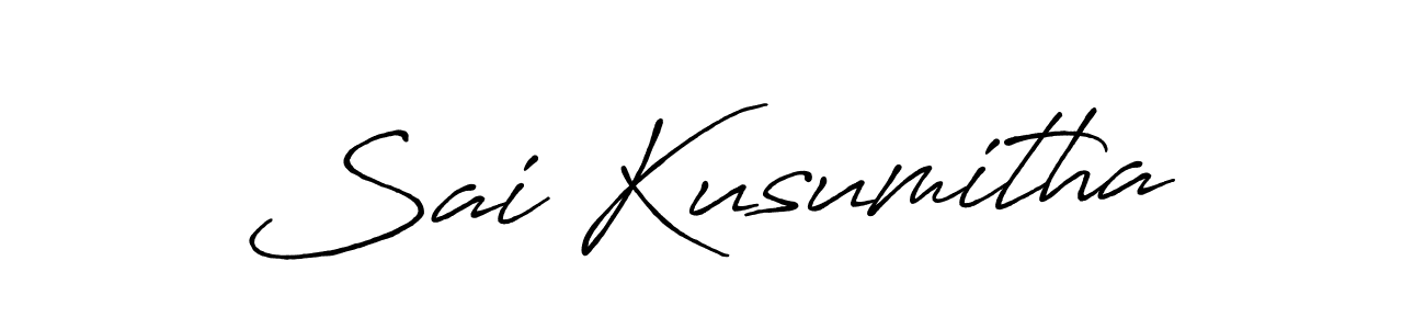 Sai Kusumitha stylish signature style. Best Handwritten Sign (Antro_Vectra_Bolder) for my name. Handwritten Signature Collection Ideas for my name Sai Kusumitha. Sai Kusumitha signature style 7 images and pictures png
