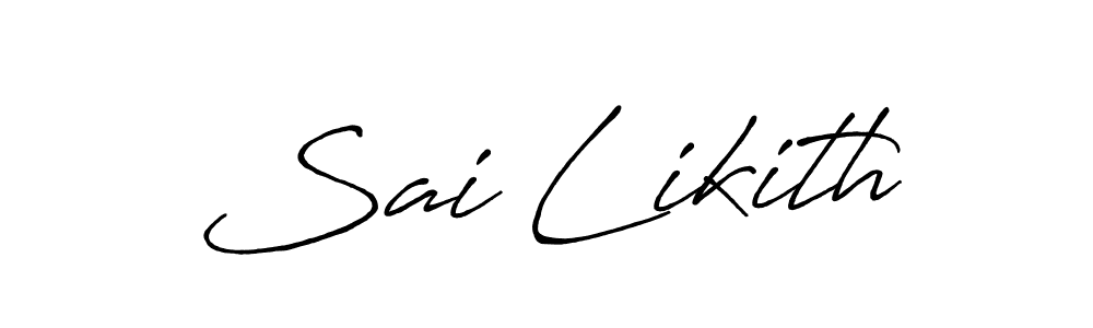 How to make Sai Likith signature? Antro_Vectra_Bolder is a professional autograph style. Create handwritten signature for Sai Likith name. Sai Likith signature style 7 images and pictures png