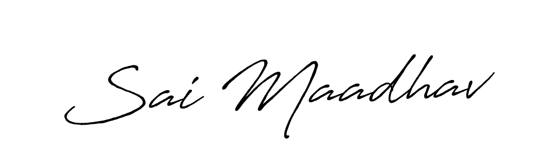 Similarly Antro_Vectra_Bolder is the best handwritten signature design. Signature creator online .You can use it as an online autograph creator for name Sai Maadhav. Sai Maadhav signature style 7 images and pictures png