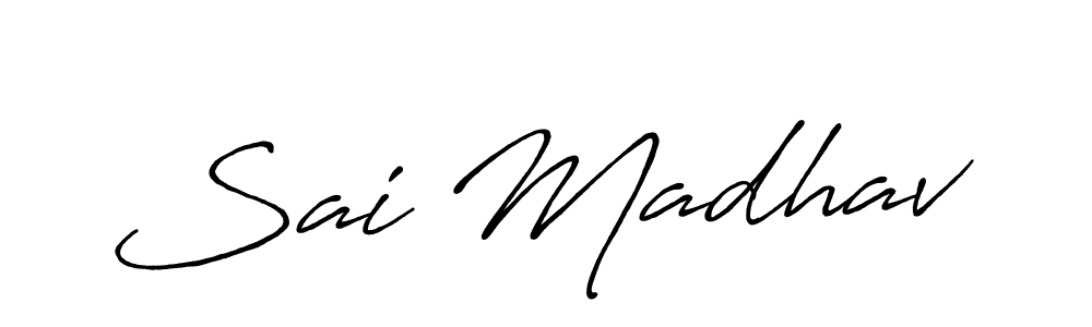 This is the best signature style for the Sai Madhav name. Also you like these signature font (Antro_Vectra_Bolder). Mix name signature. Sai Madhav signature style 7 images and pictures png