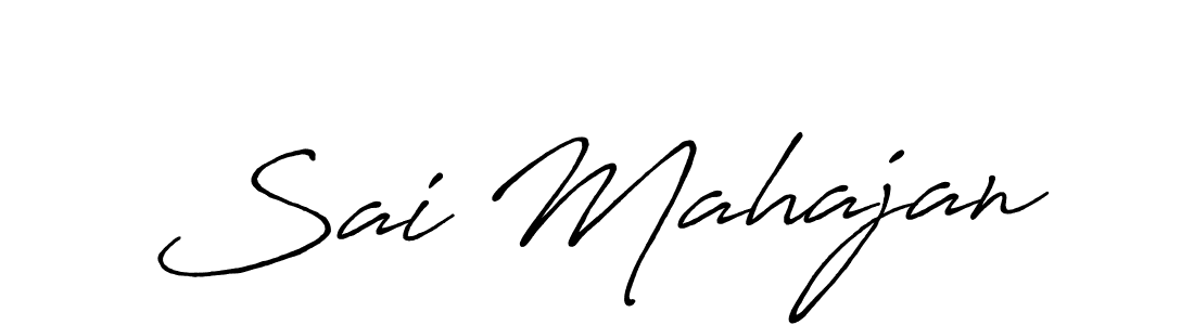 Make a beautiful signature design for name Sai Mahajan. With this signature (Antro_Vectra_Bolder) style, you can create a handwritten signature for free. Sai Mahajan signature style 7 images and pictures png