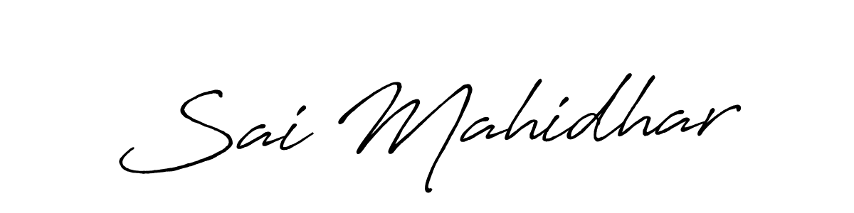 The best way (Antro_Vectra_Bolder) to make a short signature is to pick only two or three words in your name. The name Sai Mahidhar include a total of six letters. For converting this name. Sai Mahidhar signature style 7 images and pictures png