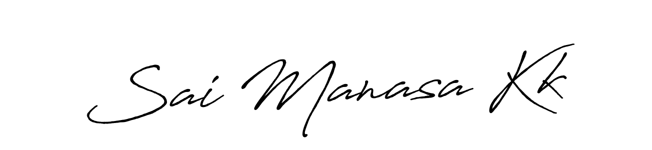 Design your own signature with our free online signature maker. With this signature software, you can create a handwritten (Antro_Vectra_Bolder) signature for name Sai Manasa Kk. Sai Manasa Kk signature style 7 images and pictures png