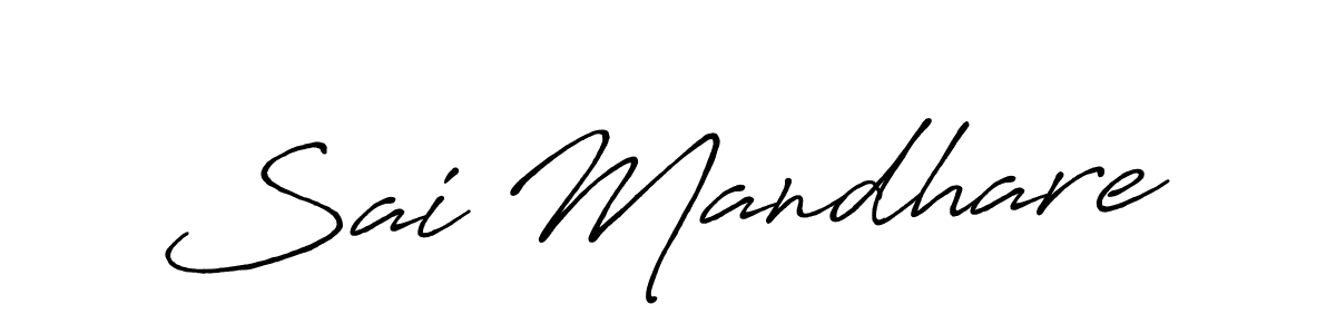 Make a beautiful signature design for name Sai Mandhare. With this signature (Antro_Vectra_Bolder) style, you can create a handwritten signature for free. Sai Mandhare signature style 7 images and pictures png