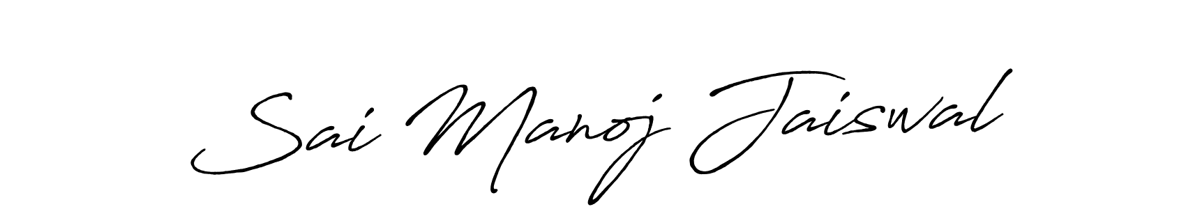 Antro_Vectra_Bolder is a professional signature style that is perfect for those who want to add a touch of class to their signature. It is also a great choice for those who want to make their signature more unique. Get Sai Manoj Jaiswal name to fancy signature for free. Sai Manoj Jaiswal signature style 7 images and pictures png