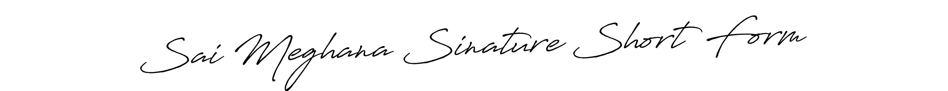 How to make Sai Meghana Sinature Short Form name signature. Use Antro_Vectra_Bolder style for creating short signs online. This is the latest handwritten sign. Sai Meghana Sinature Short Form signature style 7 images and pictures png