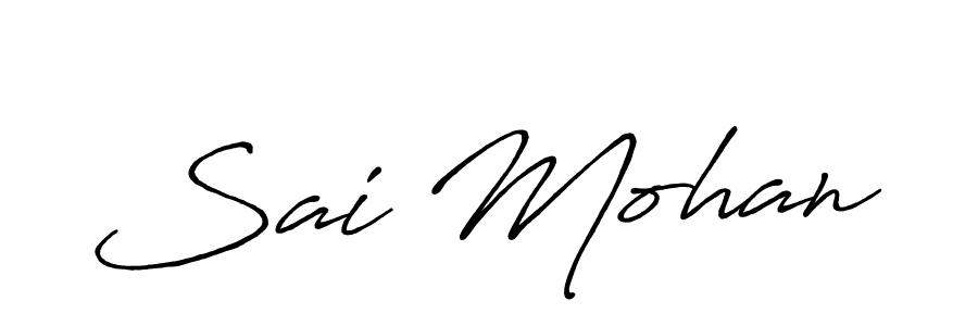 How to make Sai Mohan name signature. Use Antro_Vectra_Bolder style for creating short signs online. This is the latest handwritten sign. Sai Mohan signature style 7 images and pictures png