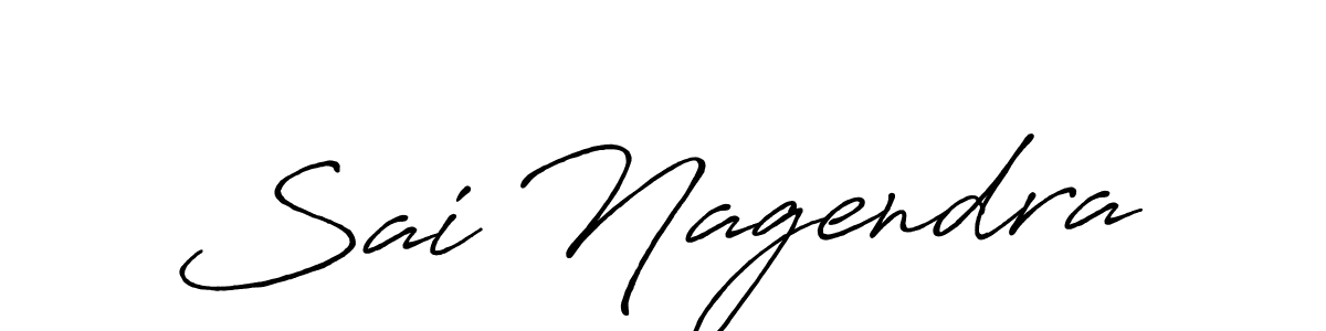 How to make Sai Nagendra name signature. Use Antro_Vectra_Bolder style for creating short signs online. This is the latest handwritten sign. Sai Nagendra signature style 7 images and pictures png