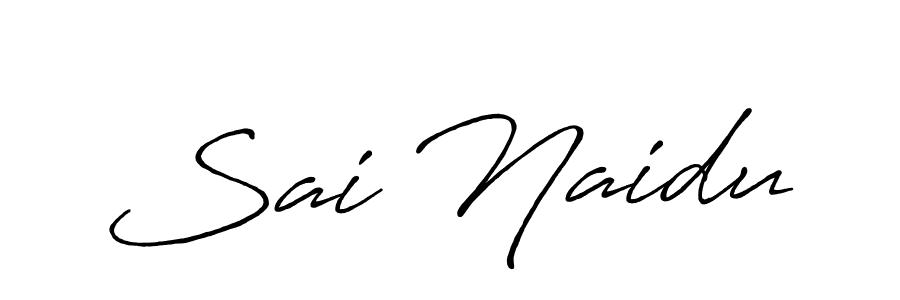 Design your own signature with our free online signature maker. With this signature software, you can create a handwritten (Antro_Vectra_Bolder) signature for name Sai Naidu. Sai Naidu signature style 7 images and pictures png