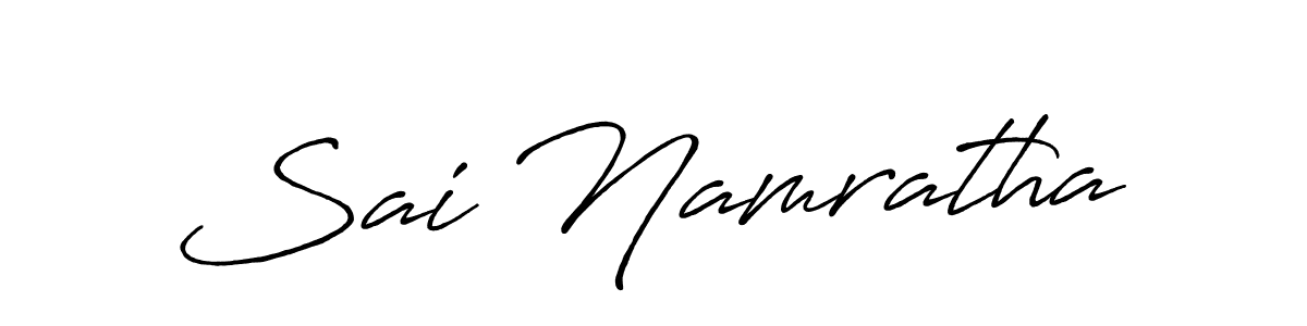 How to make Sai Namratha name signature. Use Antro_Vectra_Bolder style for creating short signs online. This is the latest handwritten sign. Sai Namratha signature style 7 images and pictures png