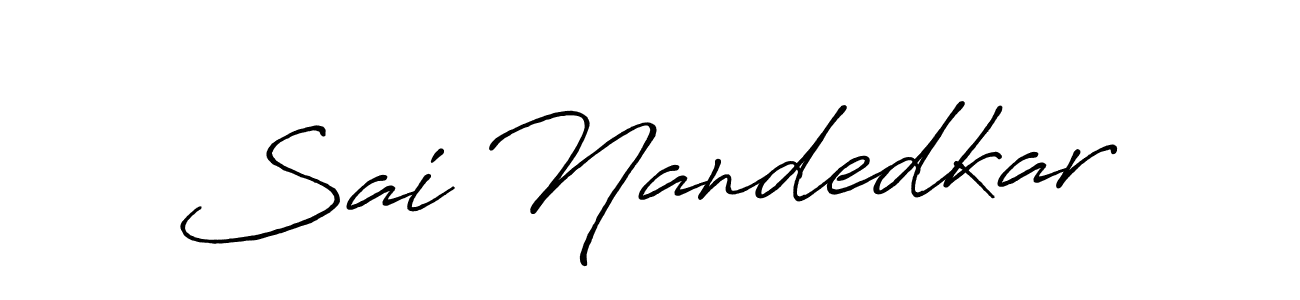 Create a beautiful signature design for name Sai Nandedkar. With this signature (Antro_Vectra_Bolder) fonts, you can make a handwritten signature for free. Sai Nandedkar signature style 7 images and pictures png