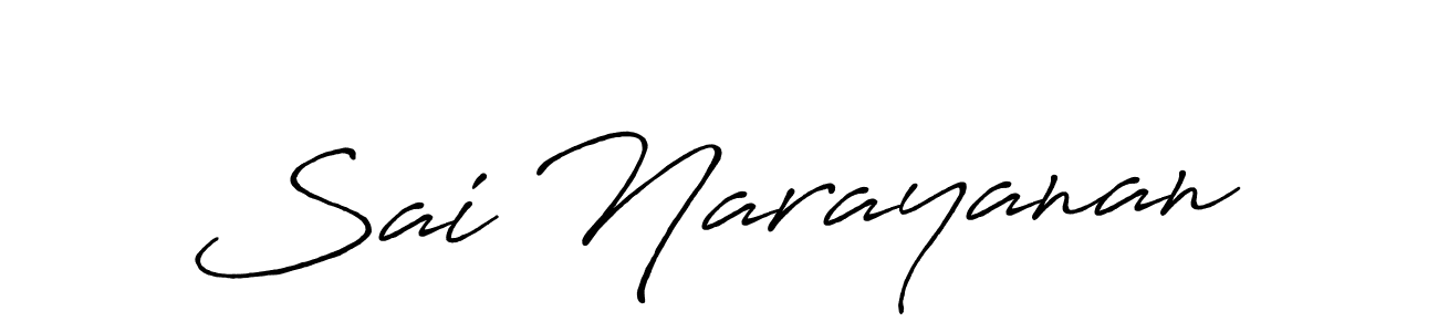 Design your own signature with our free online signature maker. With this signature software, you can create a handwritten (Antro_Vectra_Bolder) signature for name Sai Narayanan. Sai Narayanan signature style 7 images and pictures png