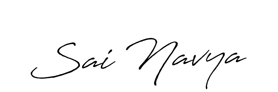 Design your own signature with our free online signature maker. With this signature software, you can create a handwritten (Antro_Vectra_Bolder) signature for name Sai Navya. Sai Navya signature style 7 images and pictures png